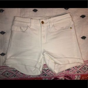 Anthropologie White Denim Shorts, Size 25